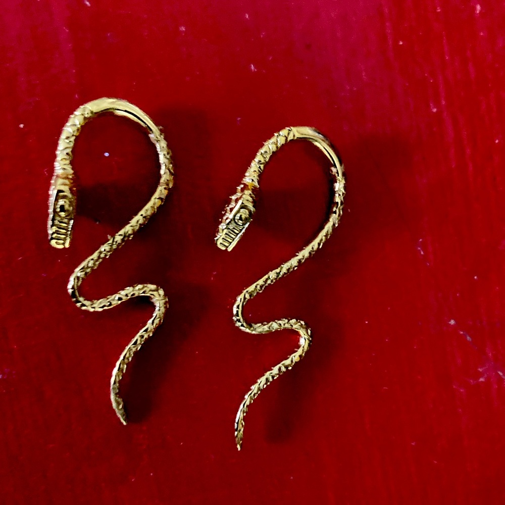 Brass gold tone ear hangers